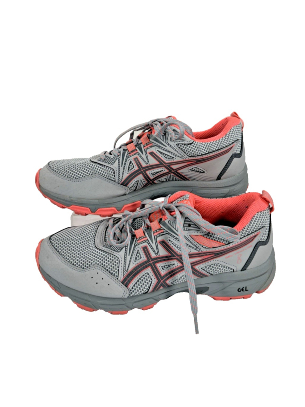 Women's sz 8 M ASICS GEL-VENTURE 8 1012A708-021 Grey Peach Running Shoes Sneaker
